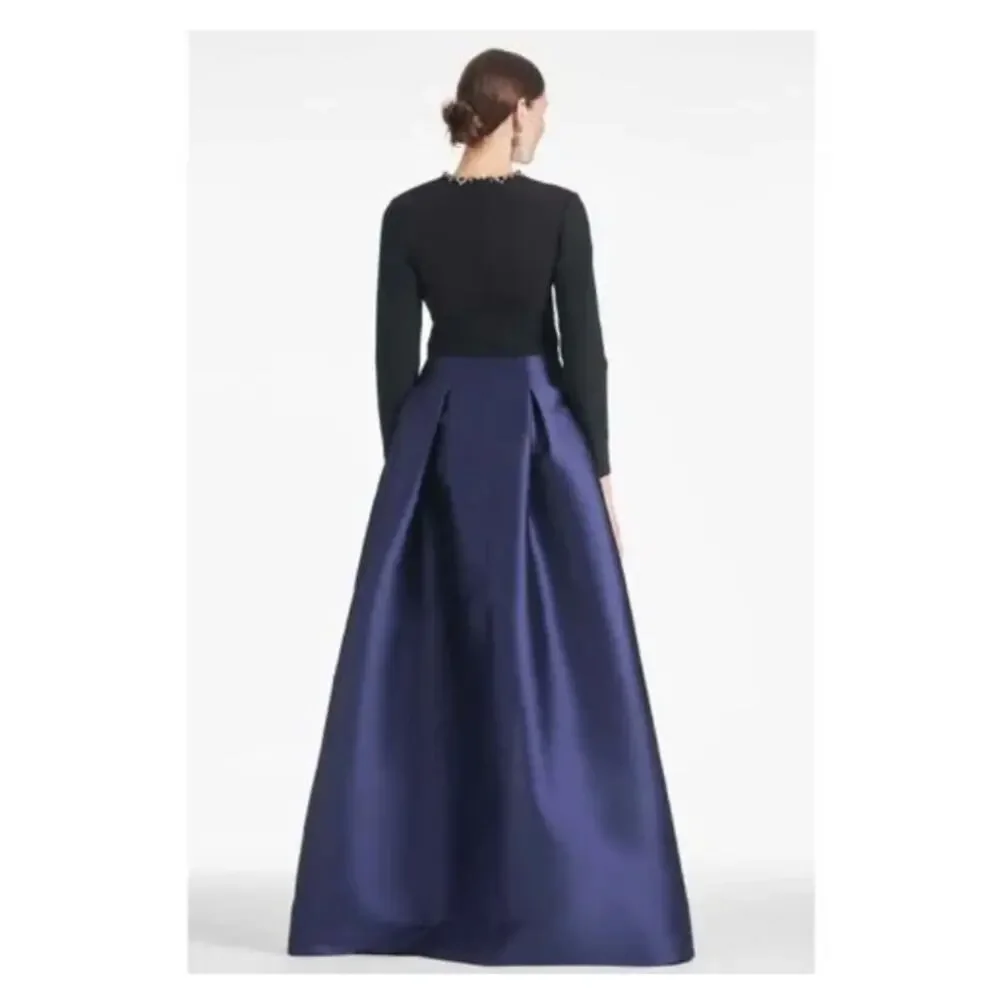 Sachin & Babi Victoria Gown: Navy & Black Sparkle Dress $1095.00 retail price - Picture 4 of 11